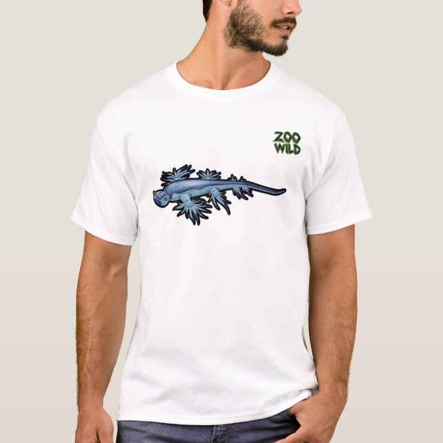 Camiseta Slug de mar azul Nudibranch do dragão (Frente)