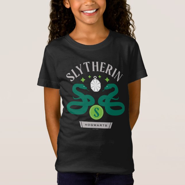 Camiseta SLYTHERIN™ House Double Snake Locket Graphic (Frente)