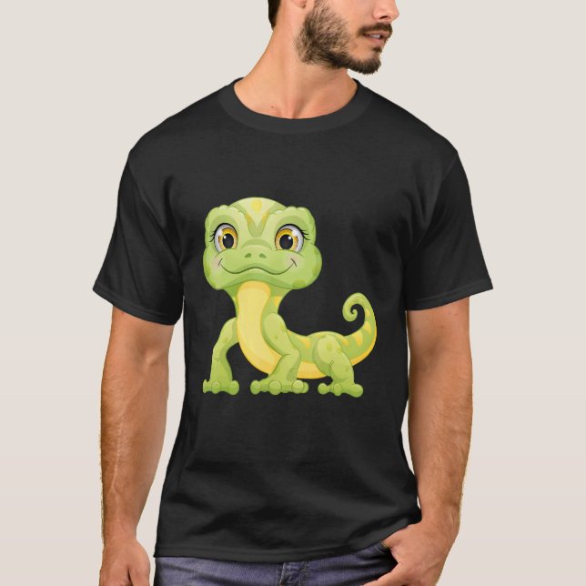 Camiseta Small Green Lizard Iguana Reptiles (Frente)