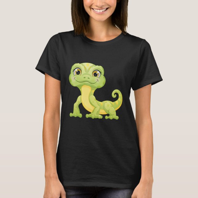 Camiseta Small Green Lizard Iguana Reptiles (Frente)