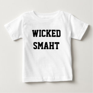Camiseta Smart Baby Malvado Parece Engraçado Sotaque Bosto