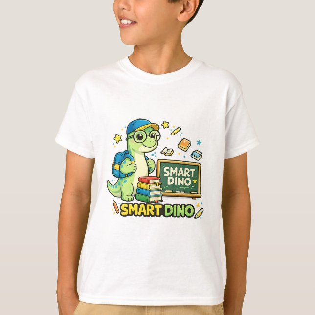 Camiseta Smart Dinosaur Back to School (Frente)