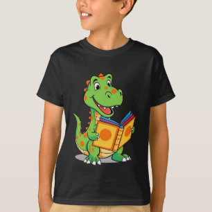 Camiseta Smart Dinosaur Reading Book Kids T-Shirt"