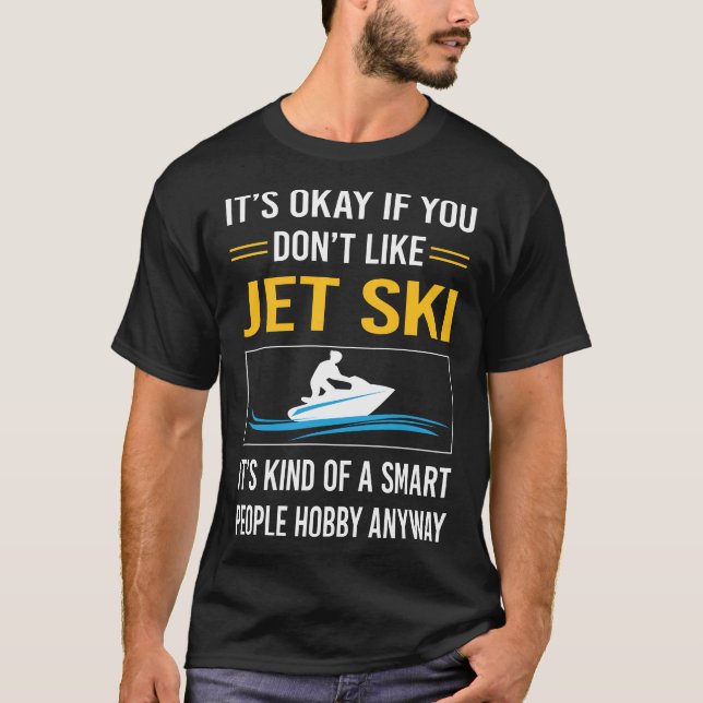 Camiseta Smart Pessoas Jet Ski Skiing Patinete Pessoal (Frente)