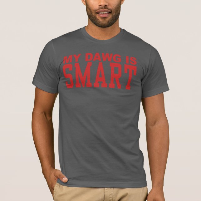 Camiseta SmartDawg (obscuridade - cinzas) (Frente)