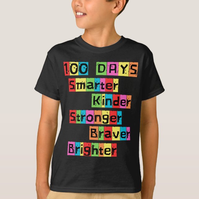 Camiseta Smarter Kinder Mais Forte Mais Brilhante 100 Dias  (Frente)