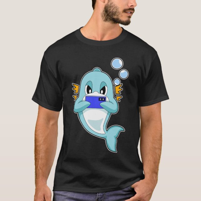 Camiseta Smartphone Gamer de Golfinho (Frente)