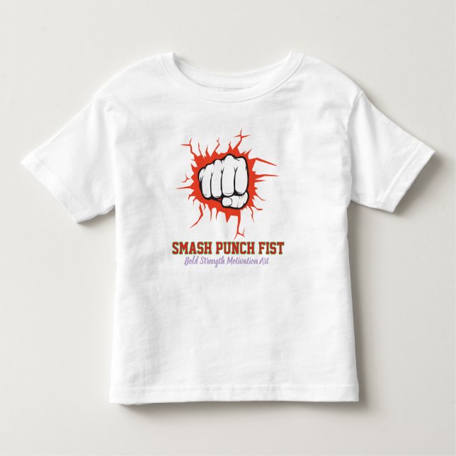 Camiseta Smash Punch Fist – Bold Strength Motivation Art (Frente)