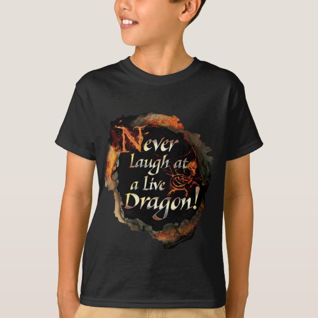 Camiseta SMAUG™ - Nunca rir do gráfico do logotipo (Frente)