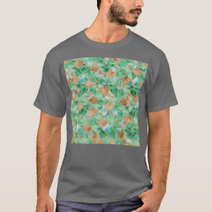 Camiseta Smermaid Scales Neck Gator Marrom Scal Verde Scal