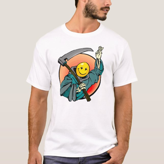 Camiseta Smile Emoji Grim Reaper (Frente)
