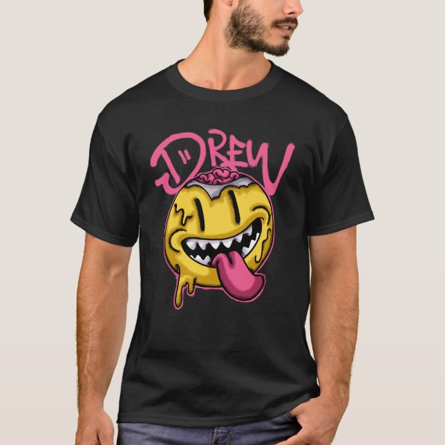 Camiseta Smile Emoticon with Brain streetwear (Frente)