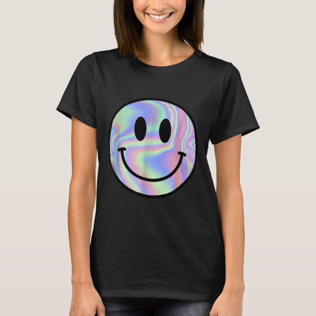 Camiseta Smile Face Shirt Happy Smiling Face Rave Edm Music (Frente)