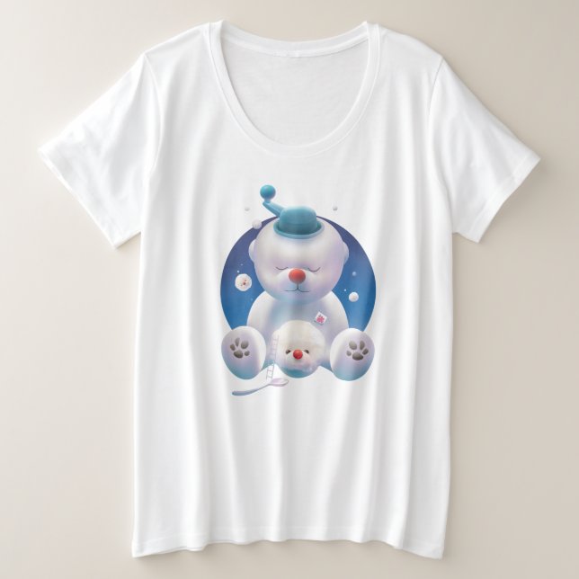 Camiseta Smile Pup: Ice Shaver Dreamland & Polar Bear (Frente do Design)