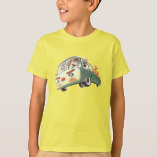 Camiseta Smile Pup & Miss Meow: Viagem da Colheita de Abóbo