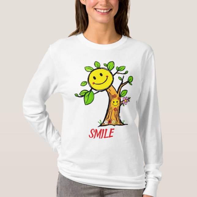 Camiseta "Smile Tree" - Víblias Positivas (Frente)