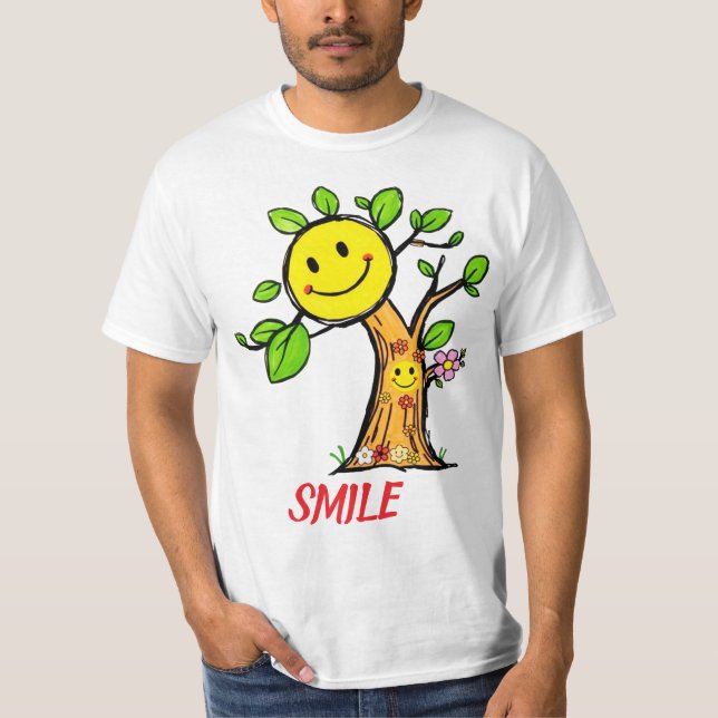 Camiseta "Smile Tree" - Víblias Positivas (Frente)