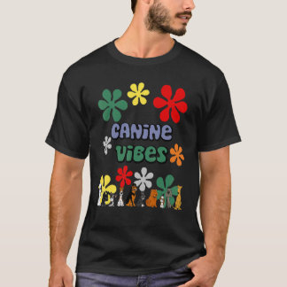 Camiseta Smilemoretees Canine Vibes Retro Dog