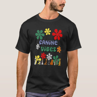 Camiseta Smilemoretees Canine Vibes Retro Dog