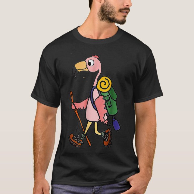 Camiseta Smilenowtee, Flamingo, Cor-de-Rosa, Bonita (Frente)