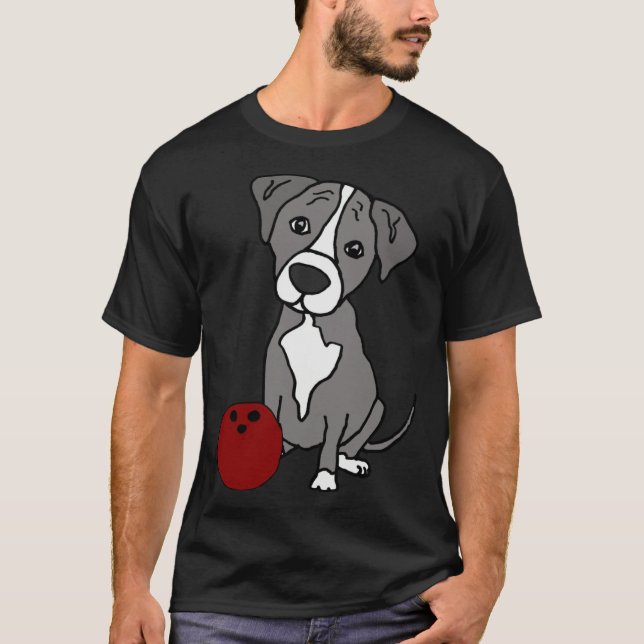 Camiseta Smilenowteesa  Greyhound Pitbull Dog Bowling (Frente)