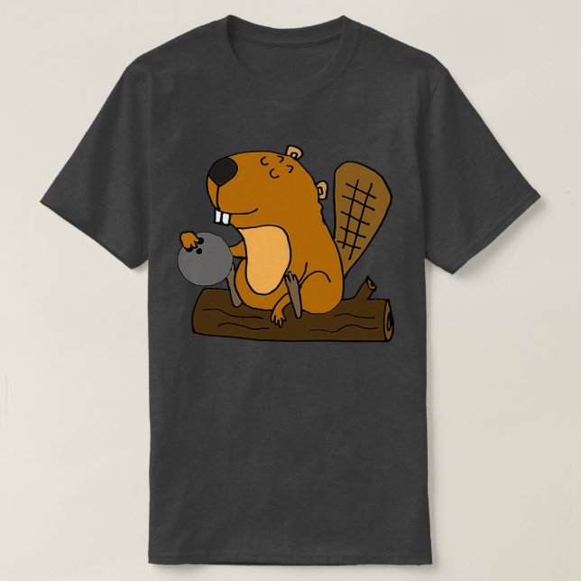 Camiseta Smilesanim Funny Beaver Boliche (Frente do Design)