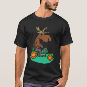 Camiseta Smileteeshob Funny Moose Dirigindo Cubismo