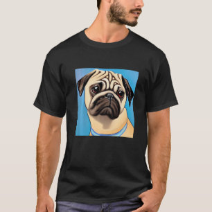 Camiseta Smileteespets Pug Cachorro Filhote Cubismo