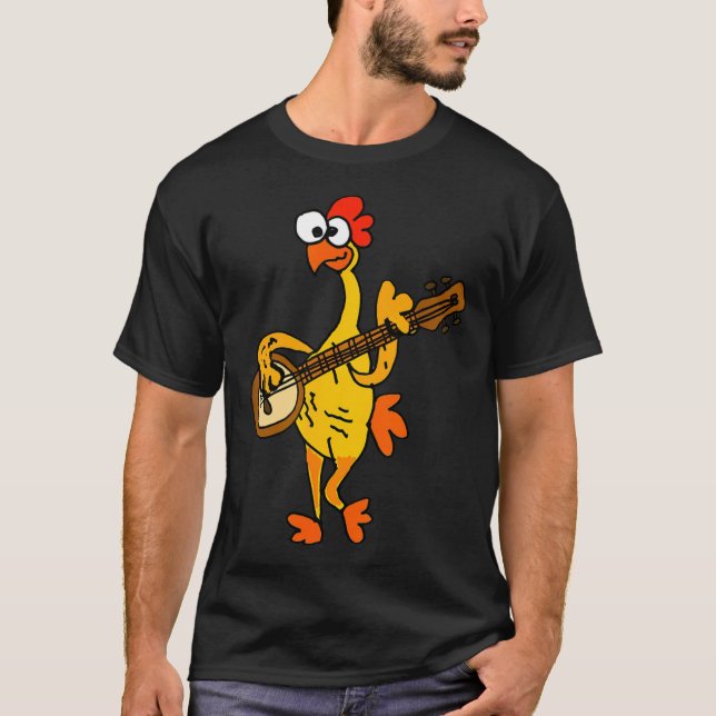 Camiseta Smileteestank Funny Rubber Chicken Playing Banjo C (Frente)