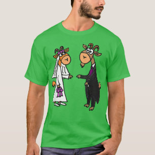 Camiseta Smiletodaytees Noiva Cabra e Noivo Casamento 