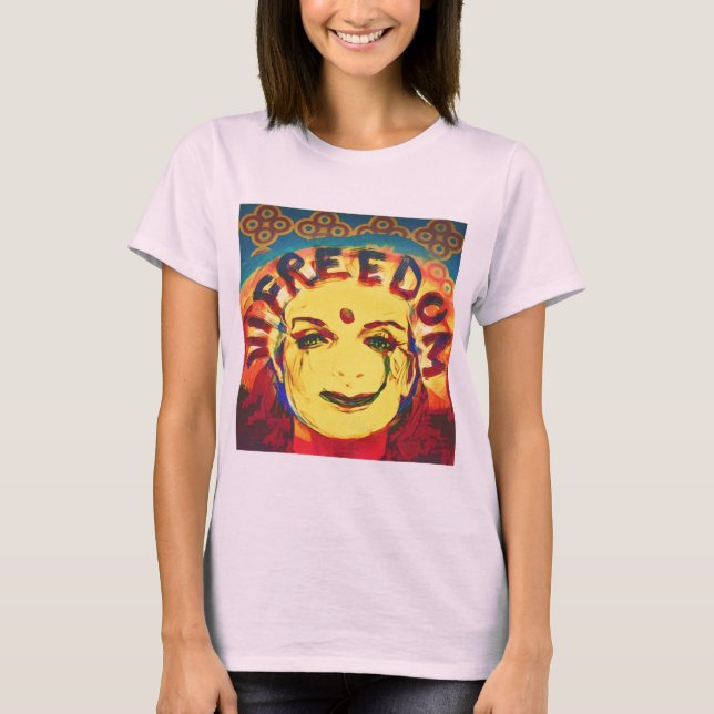 Camiseta Smiley face amarelo da liberdade (Frente)