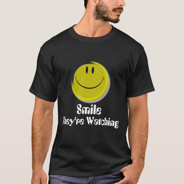 Camiseta Smiley face, estão olhando, sorriso (Frente)