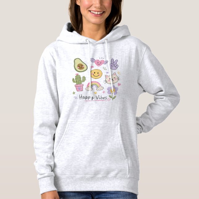 Camiseta Smiley Fofo Arco-íris  (Frente)