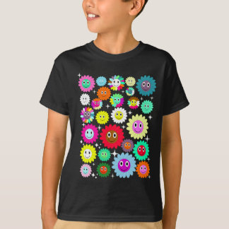 Camiseta smileys face estéticos para crianças