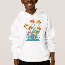 Camiseta Smiling Fish Rainbow Hoodie