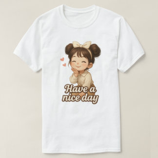 Camiseta Smiling Girl with Positive Message