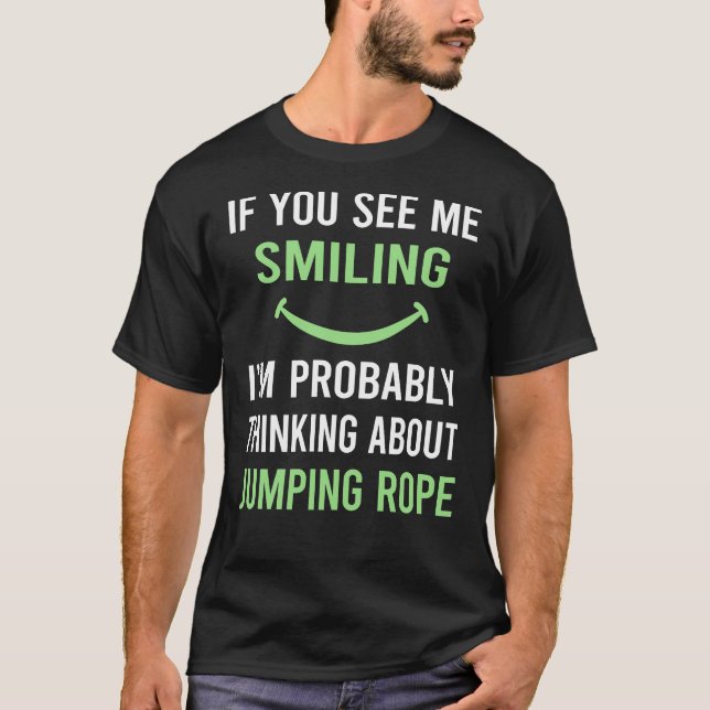 Camiseta Smiling Jumping Rope Jump Skiping Rope (Frente)
