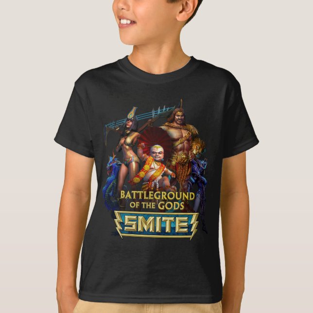 Camiseta SMITE: Edição especial de cinco PAX dos deuses (Frente)