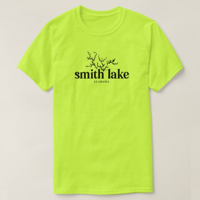 Camiseta Smith Lake Alabama Map Tee (Frente do Design)