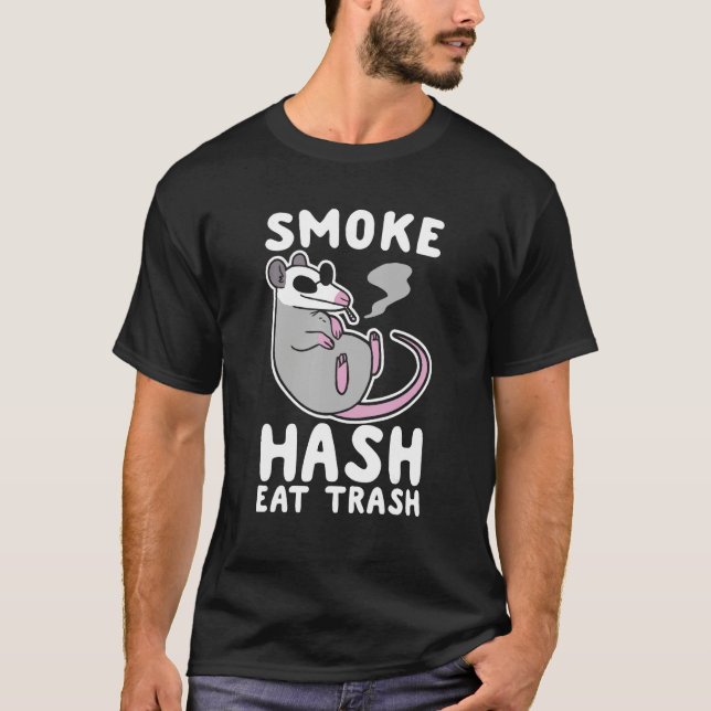 Camiseta Smoke Hash Eat Trash (Frente)