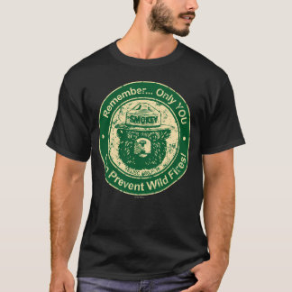 Camiseta Smokey Bear Somente Verde