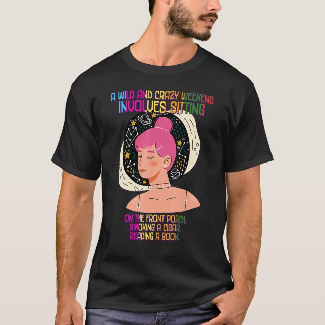 Camiseta Smoking A Cigar Reading A Book Humor Quotes (Frente)