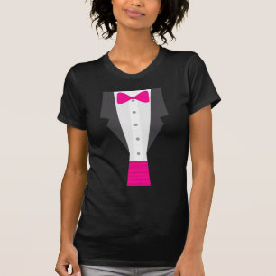 Camiseta smoking cor-de-rosa do tux