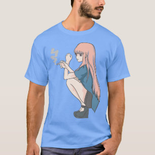Camiseta Smoking Girl - Anime Otaku Girl Japan Aesthetic Pr
