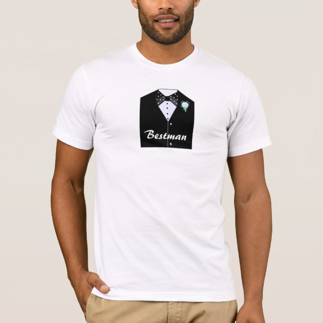 Camiseta Smoking Preto Melhor Homem (Frente)