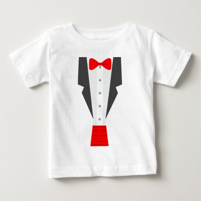 Camiseta smoking vermelho (Frente)