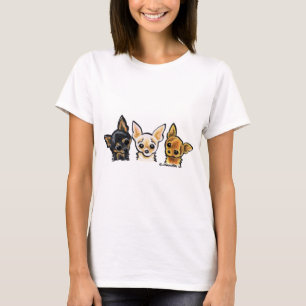 Camiseta Smooth Chihuahua Trio