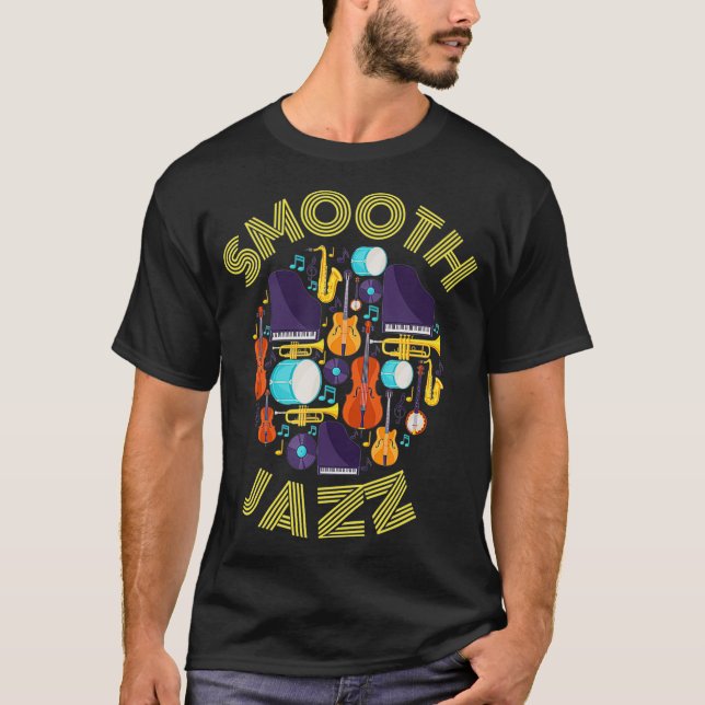 Camiseta Smooth Jazz Instruments Music Fun Concert (Frente)