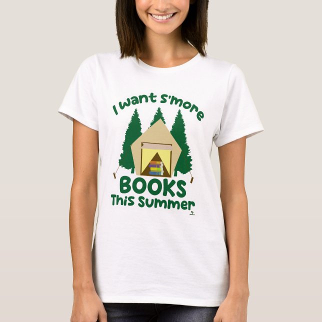 Camiseta Smore Books Summer Funny Reading Slogan (Frente)
