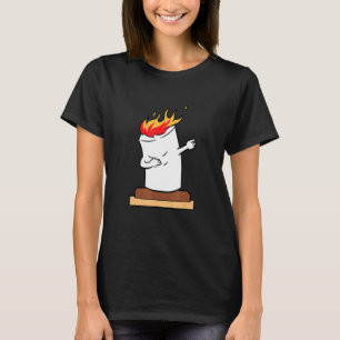 Camiseta Smores acampando marshmallow Halloween Dabbing Mar